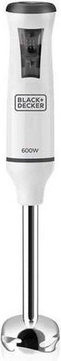 Black+Decker BXHBA600E stavblender, 600, rustfrit stål, hvid (BXHBA600E)