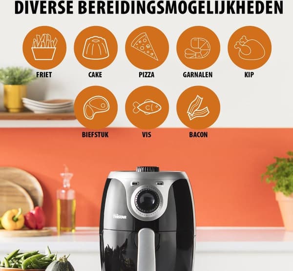 Tristar FR-6980 Mini Chrispy Fryer - Kuumailmarasvakeitin - 2 L - 80 °C - 200 °C - 30 min - Yksi (FR-6980)
