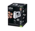 Miniatyrbild 5 av 9: Braun MultiMix 5 HM 5107. Typ: Handmixer, Kontrolltyp: Knoppar, Rotation, Mixerfunktioner: Vispa, knåda, mixa. Produktens färg: Grå, Vit. Material kni
