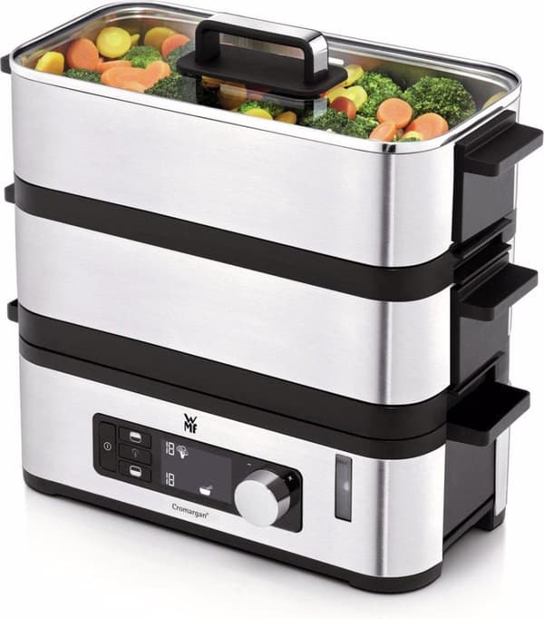 WMF KÜCHENminis - bord - sort - rustfrit stål - knopper - rotation - front - LCD - 50/60 Hz (04 1509 0011)