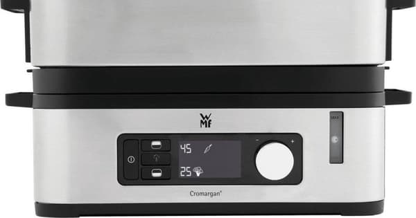 WMF KÜCHENminis - bord - sort - rustfrit stål - knopper - rotation - front - LCD - 50/60 Hz (04 1509 0011)