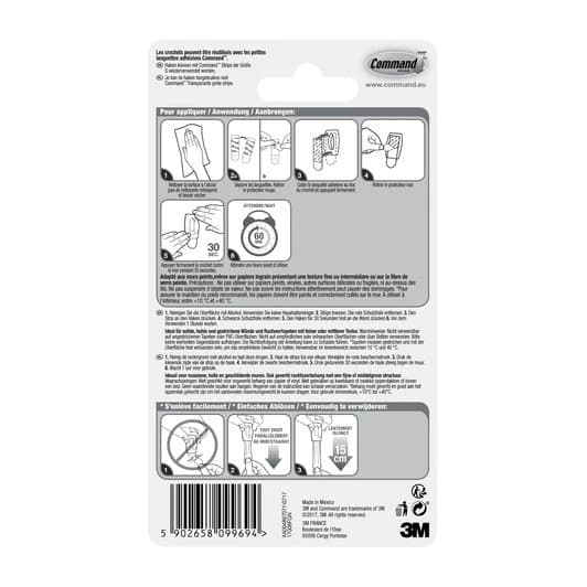 3M 17006FGN Väggmontering inomhus Universalkrok Vit 6 stycken (17006FGN)