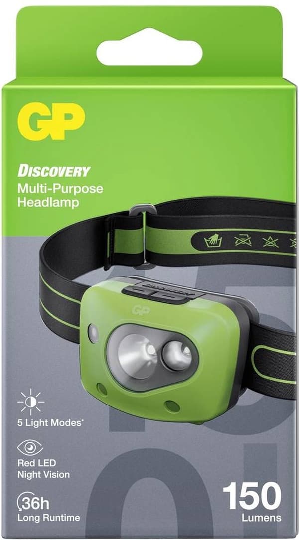 GP Discovery CH43 LED ajovalaisin akkukäyttöinen 150 lm 36 h 260GPACCH43000