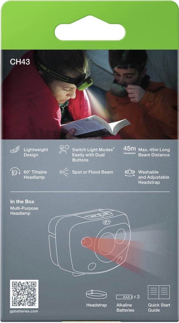 GP Discovery CH43 LED ajovalaisin akkukäyttöinen 150 lm 36 h 260GPACCH43000