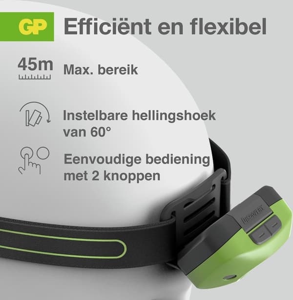 GP Discovery CH43 LED ajovalaisin akkukäyttöinen 150 lm 36 h 260GPACCH43000