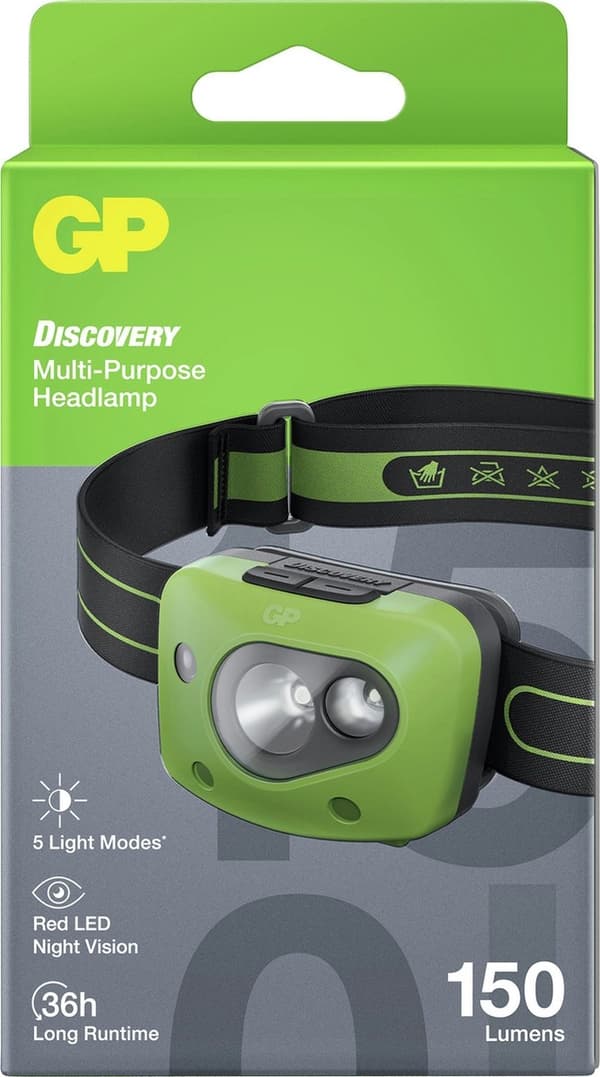 GP Discovery CH43 LED ajovalaisin akkukäyttöinen 150 lm 36 h 260GPACCH43000