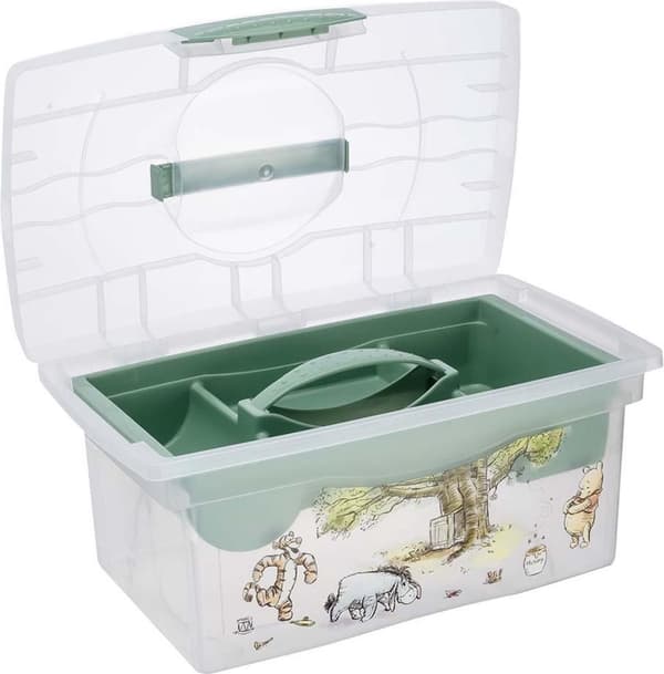 Keeper Winnie The Pooh White bærbar opbevaringsboks med organisering 1220231523800