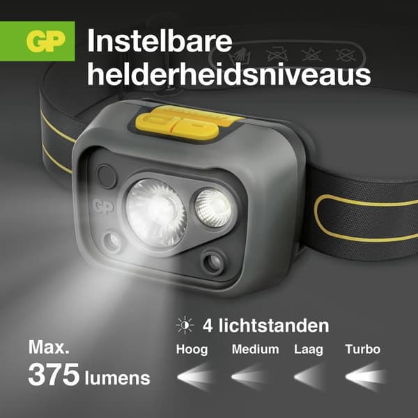 GP Discovery CHW54 LED Forlygte batteridrevet 375 lm 26 h 260GPACTCHW54000