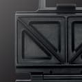 Miniatyrbillede 5 af 7: Krups FDK453 Farve: Sølv-Sort - Sandwichmaskine - til delt toast - varmeplader med non-stick belægning - 850 watt (FDK 453)