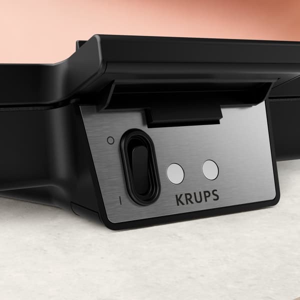 Krups FDK453 Farve: Sølv-Sort - Sandwichmaskine - til delt toast - varmeplader med non-stick belægning - 850 watt (FDK 453)