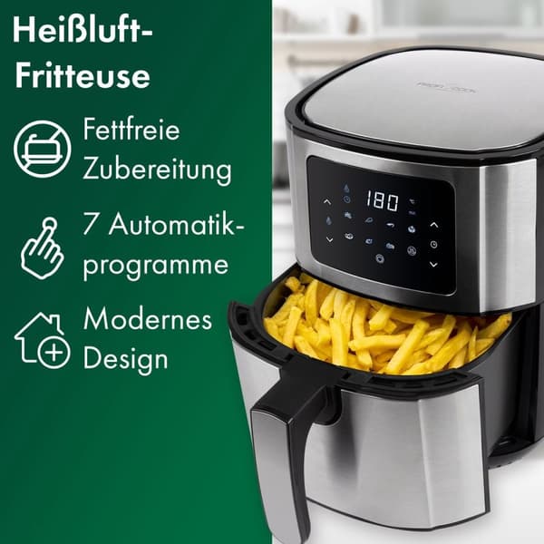 ProfiCook FR 1239 H - Kuumailmakeitin - Airfryer - 5,5 litraa - 1400 W