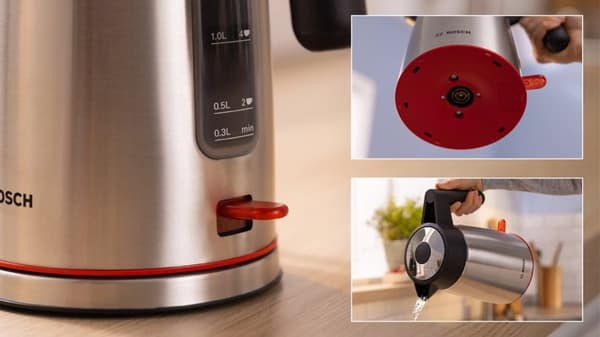 Bosch TWK6M480 Elkedel 1,7 L 2400 W Sort - Rustfrit stål (TWK6M480)