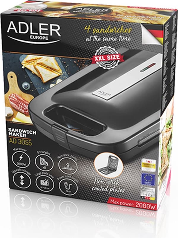 XXL Brødristerjern - 2000W AD 3055 Adler