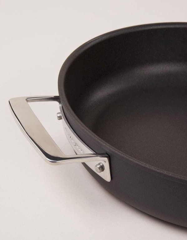 Demeyere Alu Pro 5 Duraslide Titanium Cooking Pan Low med lock i rostfritt stål, 28cm