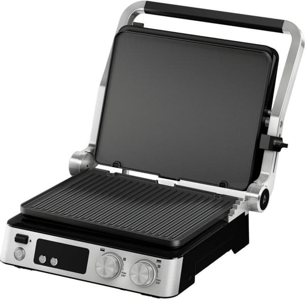 Braun CG7040 CG BRAUN STEELBK Kontaktgrill Bordstimerfunktion, Fällbar, Med display, Portabel Svart, Rostfritt stål