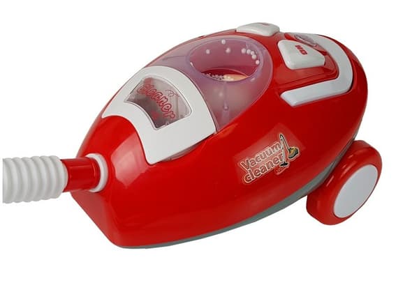 Large Battery Operated Vacuum Cleaner with Sound Red and White