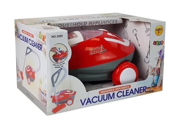 Large Battery Operated Vacuum Cleaner with Sound Red and White