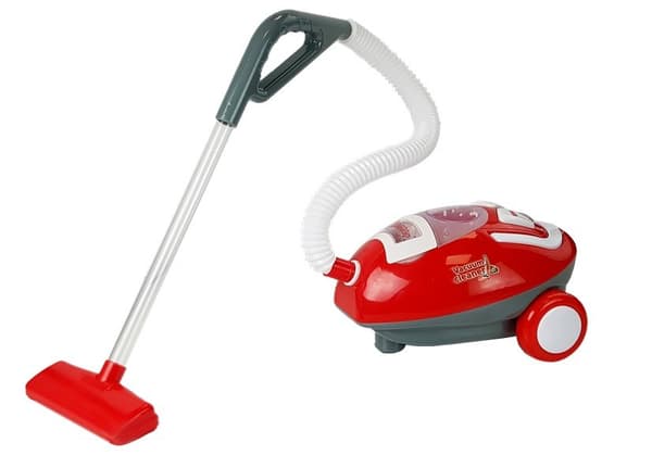 Large Battery Operated Vacuum Cleaner with Sound Red and White