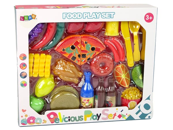 Set of Food Products 30 pcs. Fruits Fries.