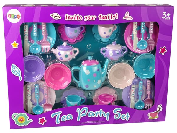Tea Set Cups Plates Cutlery Bowls