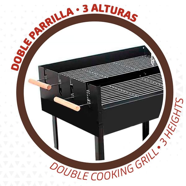 Aktive Grill Carbon 100.5x40x88.5 Cm Sort