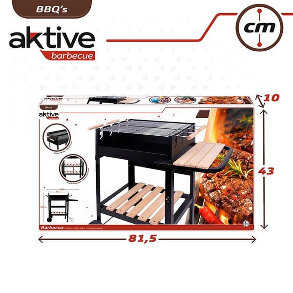 Aktive Grill Carbon 100.5x40x88.5 Cm Sort