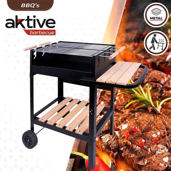 Aktive Grill Carbon 100.5x40x88.5 Cm Sort