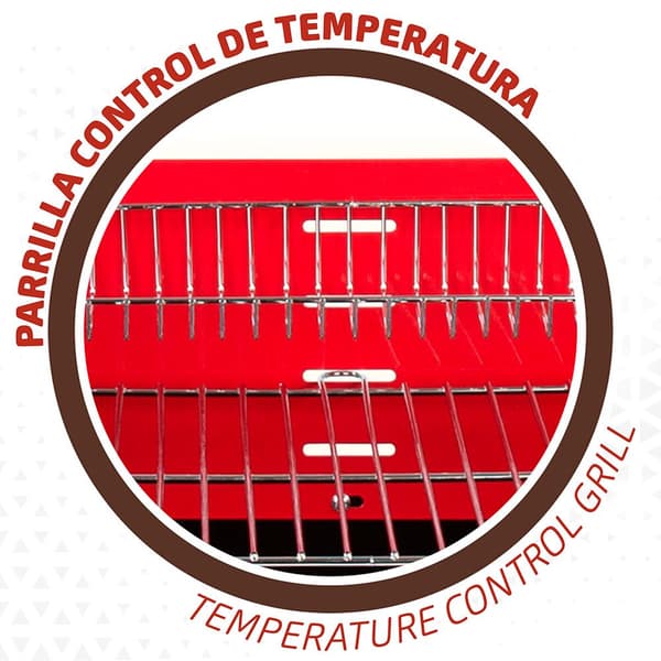 Aktive Grill Carbon 66x44x85 Cm Rød