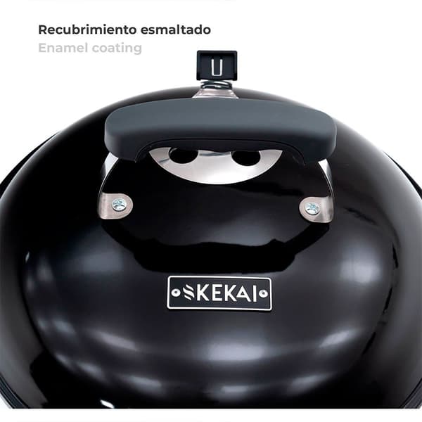Kekai Träkol Bordsgrill Tahoe 37x37x44 Cm Silver