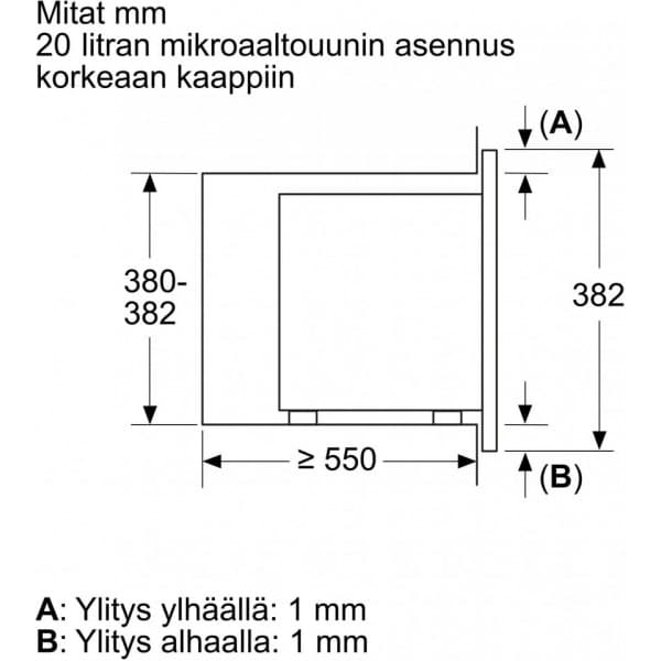 Bosch BFL623MS3 Serie 2 -mikroaaltouuni, teräs
