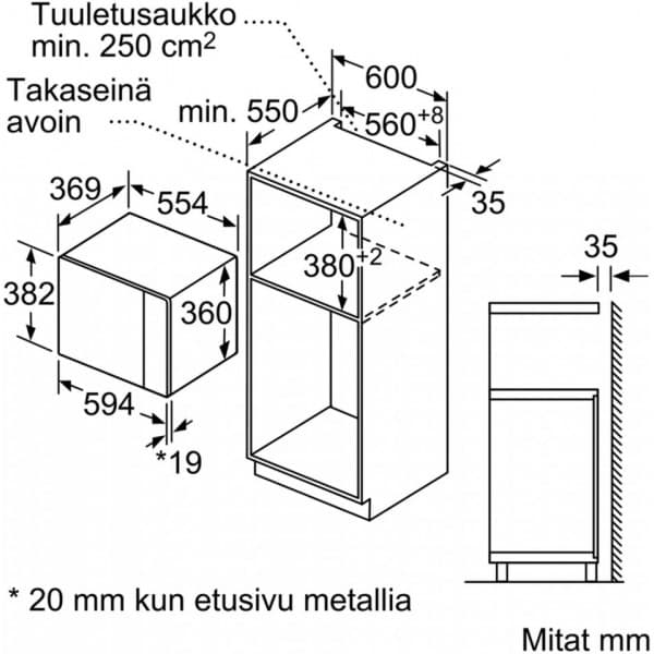 Bosch BFL554MB0 Serie 6 mikrobølgeovn, sort