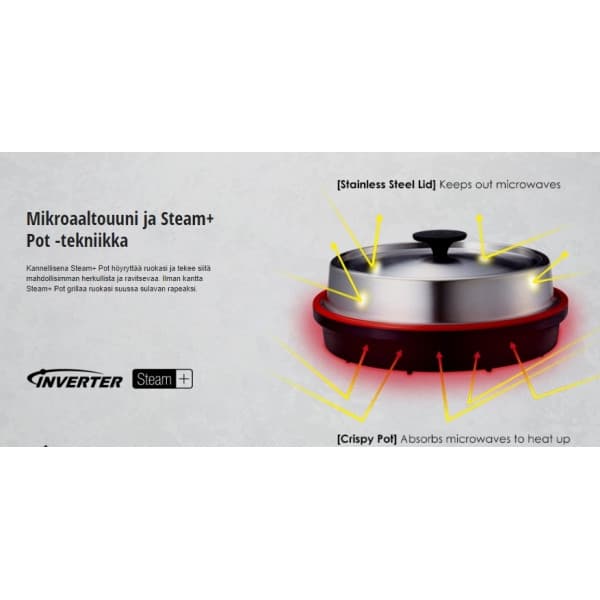 Panasonic NNGD38HSSUG mikrobølgeovn, stål