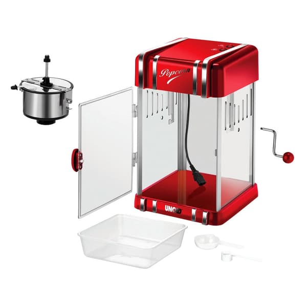 Unold Popcorn Makare Retro Durchsichtig,Röd One Size / EU Plug