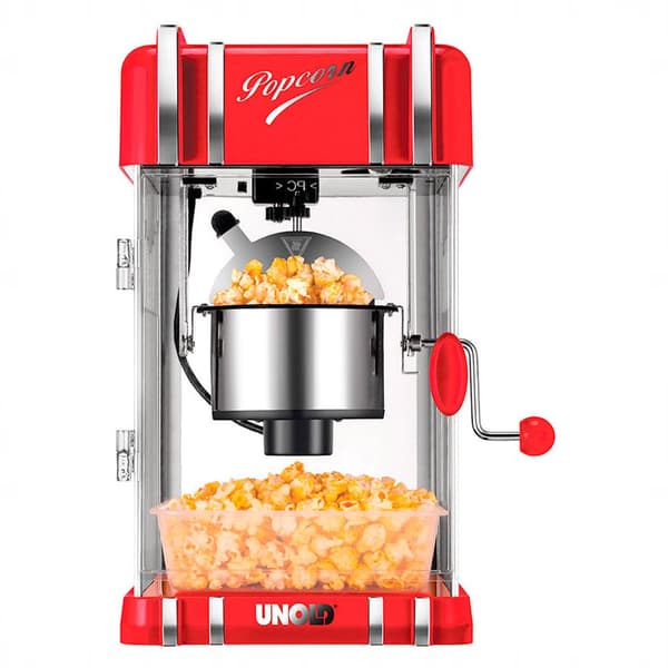 Unold Popcorn Makare Retro Durchsichtig,Röd One Size / EU Plug