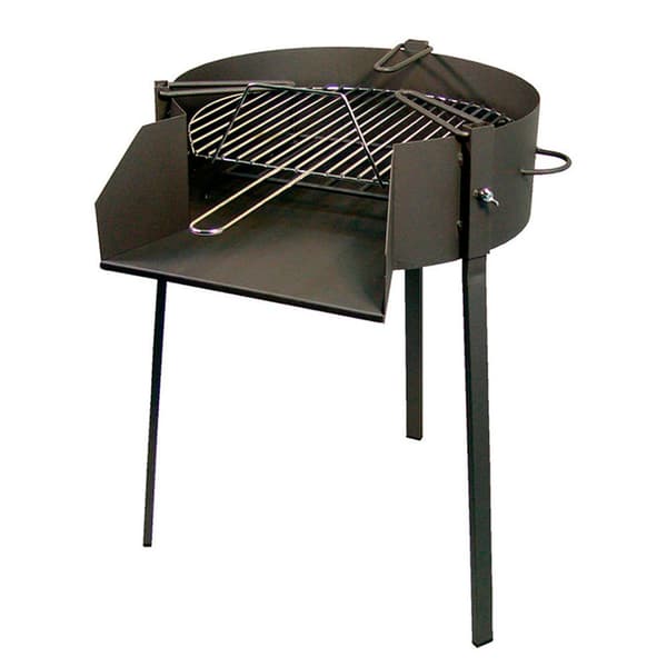Edm Rund Grill Med Stativ För Paella 50 Cm Svart