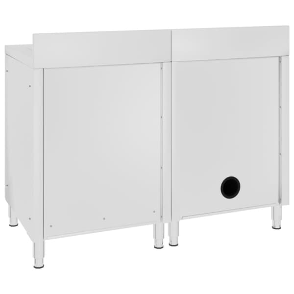 kommerciel køkkenvask med skab 120x60x96 cm rustfrit stål
