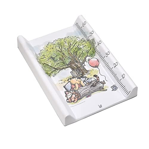 keeper Winnie the Pooh pusleunderlag, til 60 cm brede babysenge, borde, badekar mm., integreret målestang, Pawel, hvid