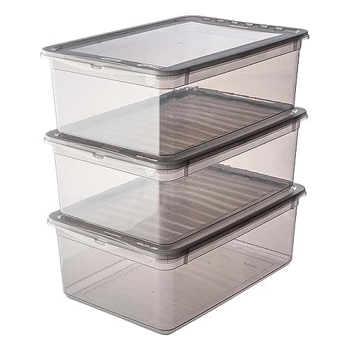 Keeper opbevaringsbokse med Air Control System, 3-delt sæt, 3 x 11 l, Bea, gennemsigtig