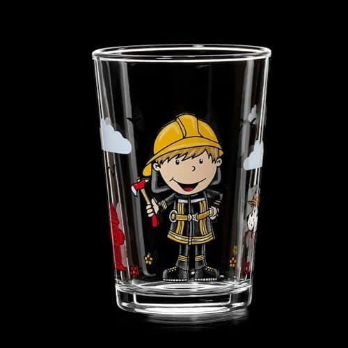 Ritzenhoff & Breker dricksglas för barn "FIREFIGHTER BERNIE" av glas, med motivtryck, sorterat i 3 motiv, - 1 st (818857)