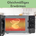 Miniatyrbillede 3 af 6: Clatronic MWG 792 mikroovn sort 700 W grillfunktion timerfunktion (264002)