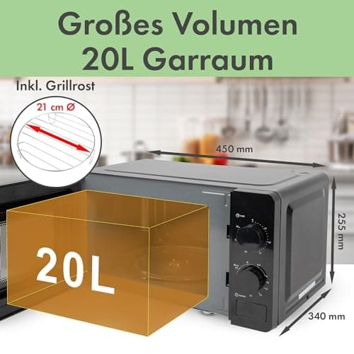 Clatronic MWG 792 mikroovn sort 700 W grillfunktion timerfunktion (264002)