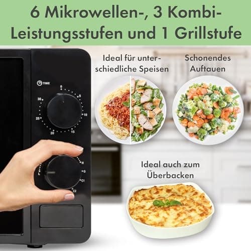 Clatronic MWG 792 mikroovn sort 700 W grillfunktion timerfunktion (264002)