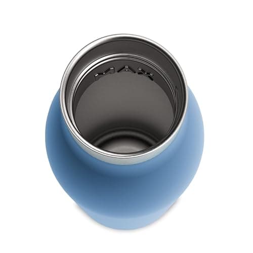 emsa BLUDROP isoleret drikkedunk, 0,7 liter, aqua-blå lavet af rustfrit stål, tåler opvaskemaskine, hurtig tryklukning, - 1 stk (N3112200)