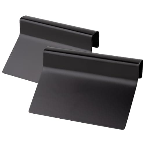 APS 11719 etiketter, sæt med 2, 8 x 1,5 cm, H: 5,5 cm metal, sort