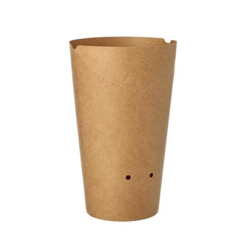 PAPSTAR 50 pommes frites, rund pap Ø 6 cm x 14 cm brun lille