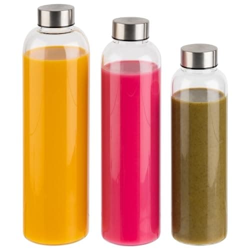 APS 66907 dricksflaska/glasflaska, 6,5 x 6,5, höjd 23,5 cm, Ø 6,5 cm, 0,55 liter, transparent