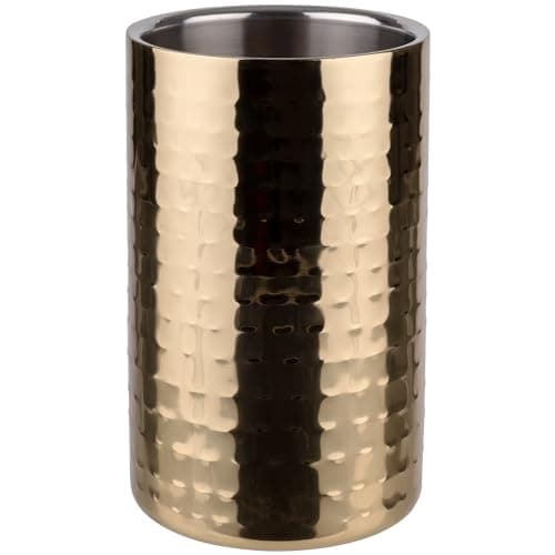 APS 36128 flaskkylare, Ø 12 cm utsida, Ø 10 cm invändig, dubbelväggig, rostfritt stål, hamrad look