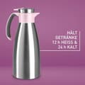 Miniatyrbillede 6 af 6: emsa vakuumkande SOFT GRIP, 1,5 liter, rustfrit stål / pink enhåndsbetjening med lynlukning, 100% lækagesikker, - 1 stk (N4120600)