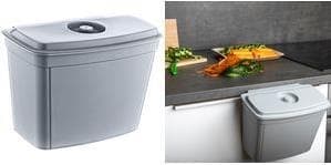 keeper Hängande avfallskärl, 4 L, med lock, hängande papperskorg, Milano, Nordic Grey (Grå)
