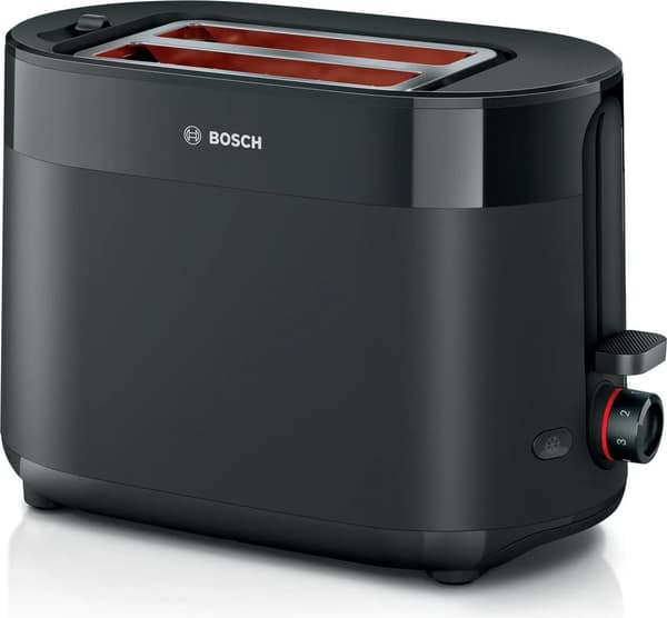 Bosch kompakt brødrister MyMoment TAT2M123, integreret rulletilbehør, med afrimningsfunktion, med automatisk sluk, løftefunktion, brødcentrering, perf